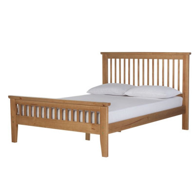 Argos Home Aubrey Double Wooden Bed Frame - Oak Stain