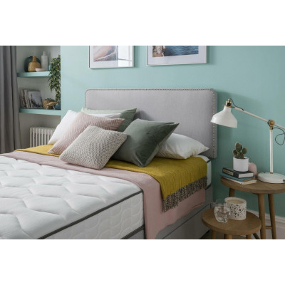 Silentnight Milan Studded Double Headboard - Grey