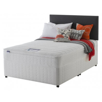 Silentnight Travis Double Divan & Headboard - Charcoal