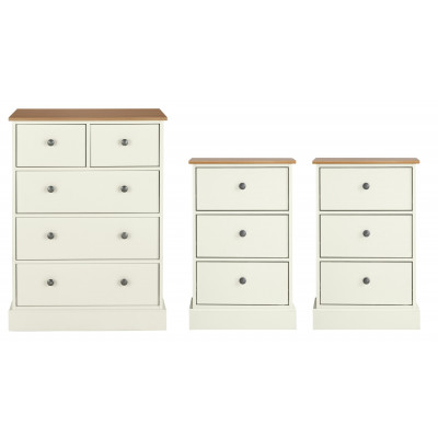 AH KENSINGTON 2XBEDSIDE 3+2DRW PKG IVRY