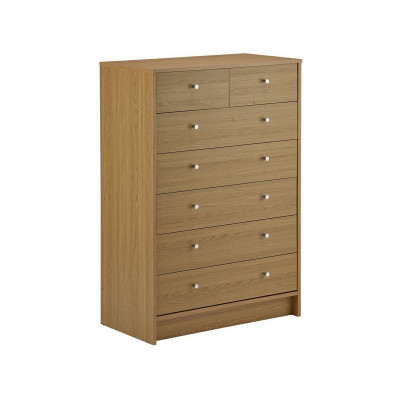 Argos Home Malibu 5 Wide 2 Narrow Drawer Chest - Oak Effect