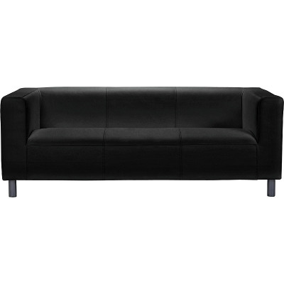 Argos Home Moda 3 Seater Fabric Sofa - Black