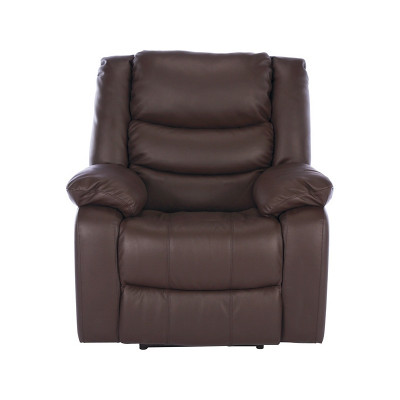 Argos Home Leather Massage Power Recliner Chair - Dark Brown
