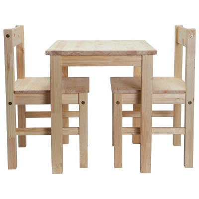 Argos Home Kids Scandinavia Solid Wood Table & 2 Chairs-Pine