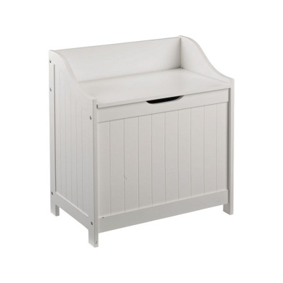 Argos Home 60 Litre Monks Bench Style Laundry Box - White