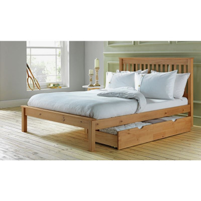 Habitat Aspley Kingsize Wooden Bed Frame - Oak Stain