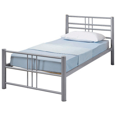 Argos Home Atlas Single Metal Bed Frame - Silver