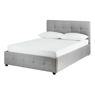Habitat Eros Ottoman Kingsize Fabric Bed Frame - Grey