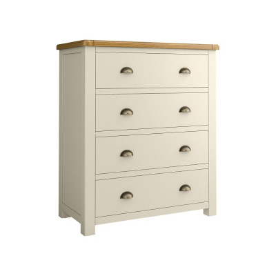 Habitat Kent 4 Drawer Wide Chest - Cream & Oak