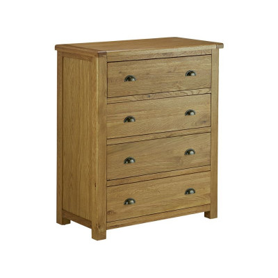 Habitat Kent 4 Drawer Wide Chest of Drawers - Oak Veneer