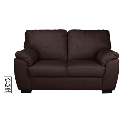 Argos Home Milano 2 Seater Leather Sofa - Chocolate