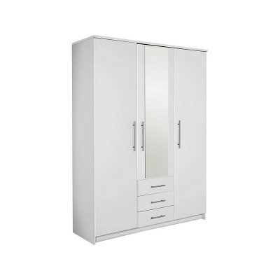 Argos Home Normandy 3 Door 3 Drawer Mirror Wardrobe - White