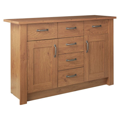Argos Home Ohio 2 Door 6 Drawer Sideboard - Oak Effect