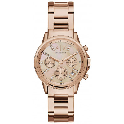 Armani Exchange Rose Gold Coloured Dial Ladies Watch