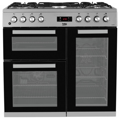Beko KDVF90X 90cm Dual Fuel Range Cooker - Stainless Steel