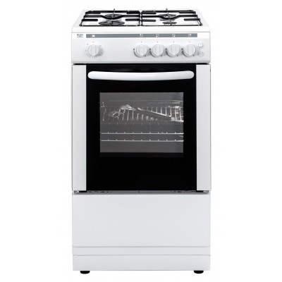 Bush AG56SWX 50cm Single Oven Gas Cooker - White