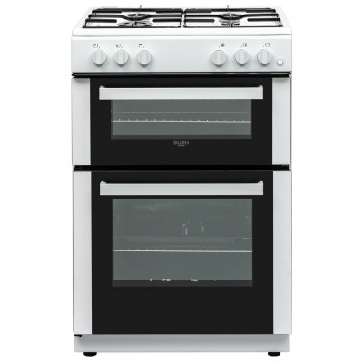 Bush BGC60DWX 60cm Double Oven Gas Cooker - White