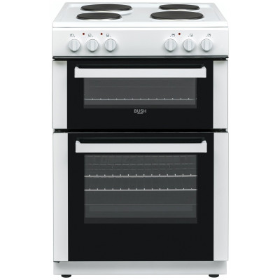 Bush DHBET60WX 60cm Twin Electric Cooker - White