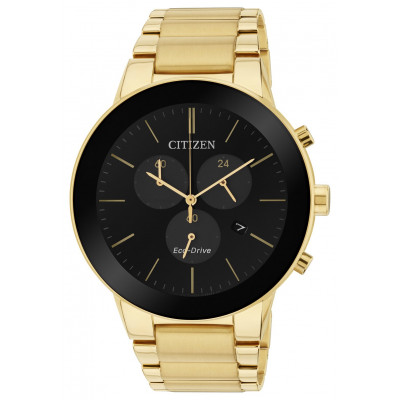 Citizen Mens Chronograph Gold Coloured Stainless Steel Watch
