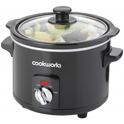 Cookworks 1.5L Compact Slow Cooker - Black