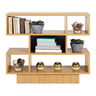 Habitat Cubes Short Shallow Shelving Unit - Oak Effect