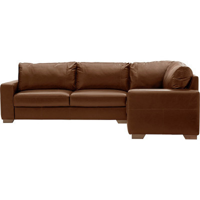 HABITAT ETON RH LEATHER CORNER TAN