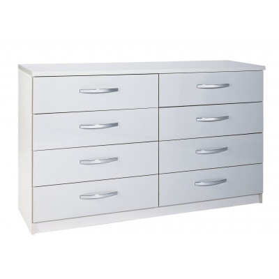 AH HALLINGFORD 4+4DRW CHST LT GREY GLSS
