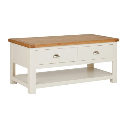 HAB KENT OAK CREAM COFFEE TABLE 2DRW