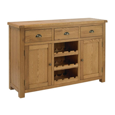 HABITAT KENT OAK LRG SIDEBOARD N WINE RACK