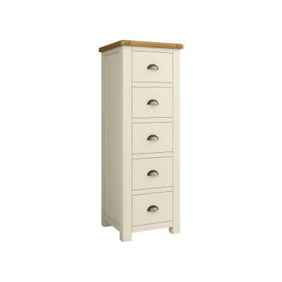 Habitat Kent 5 Drawer Tallboy - Cream & Oak