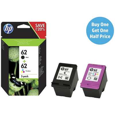 HP 62 Original Ink Cartridges - Black & Colour