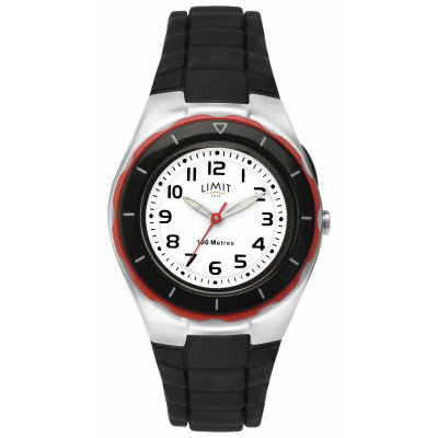 Limit Kids Black Silicone Mid Size Light Up Dial Strap Watch
