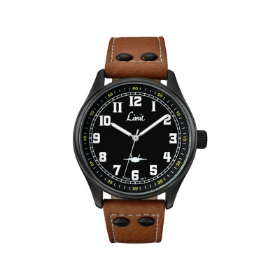 Limit Men's Tan Faux Leather Strap Watch