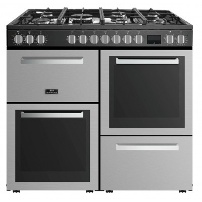New World MUNROS100DFIN 100cm Dual Fuel Cooker - Inox