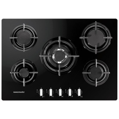 RANGEMASTER 70CM 5 BRN GAS HOB BLK