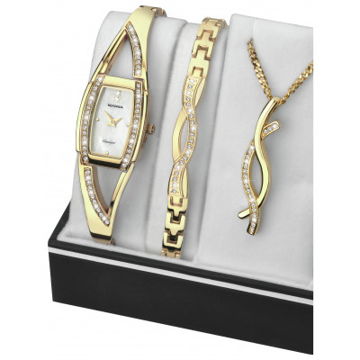 Sekonda Ladies' Gold Plated Bracelet, Pendant and Watch Set